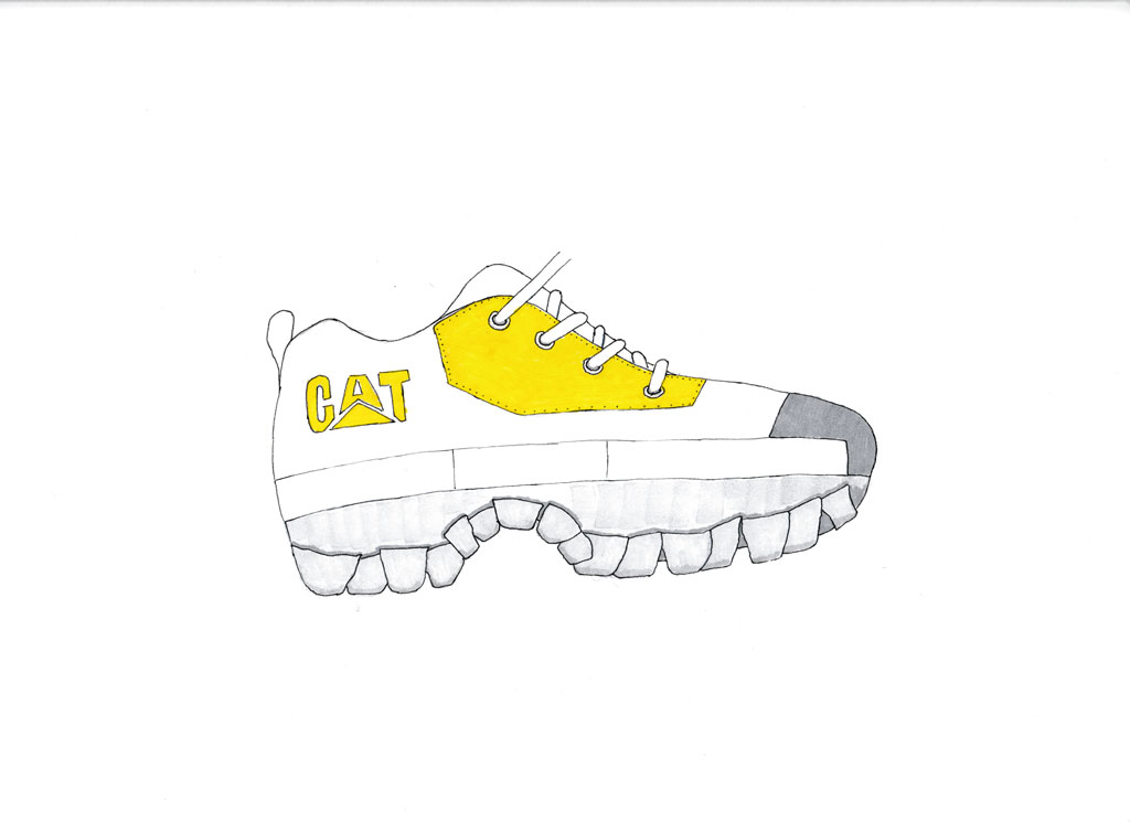 Caterpillar Shoe early concept sketch 1